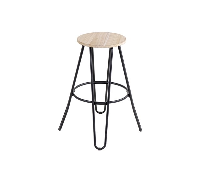 Taburete de bar LARS madera natural Natural