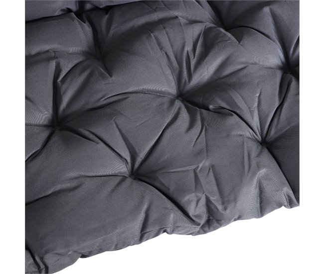 Cojín para Banco con Respaldo Poliéster, Algodón Outsunny 150x98 Gris