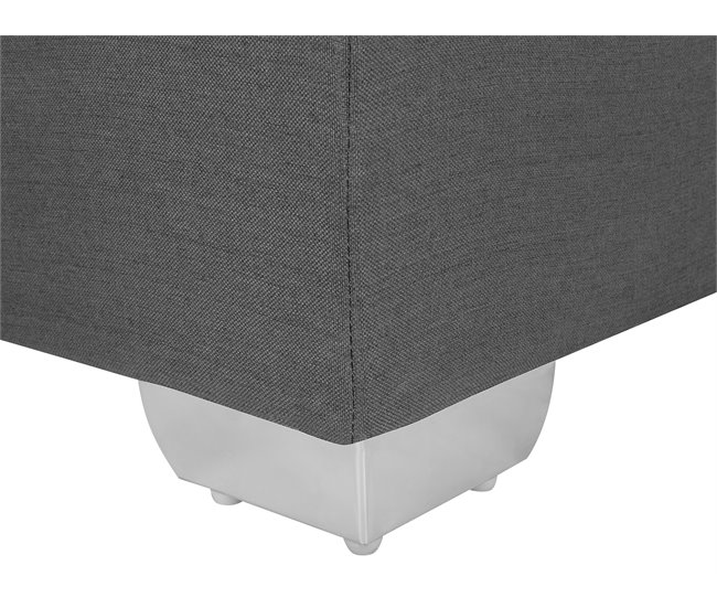 Beliani Cama continental Poliéster PRESIDENT 99x211 Gris Oscuro