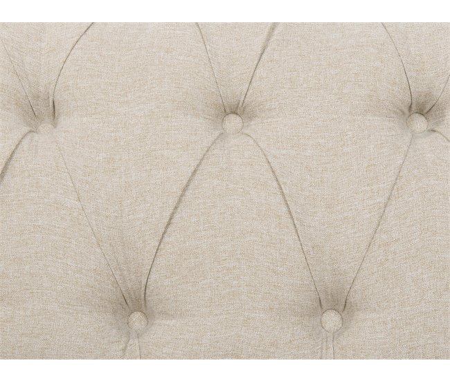 Beliani Sofá de 3 plazas Poliéster CHESTERFIELD Beige