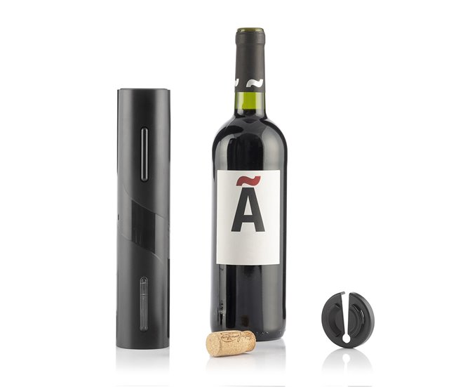 Sacacorchos Eléctrico para Botellas de Vino Negro