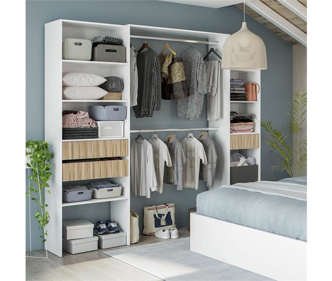 Armario vestidor Summer 3 cajones Blanco