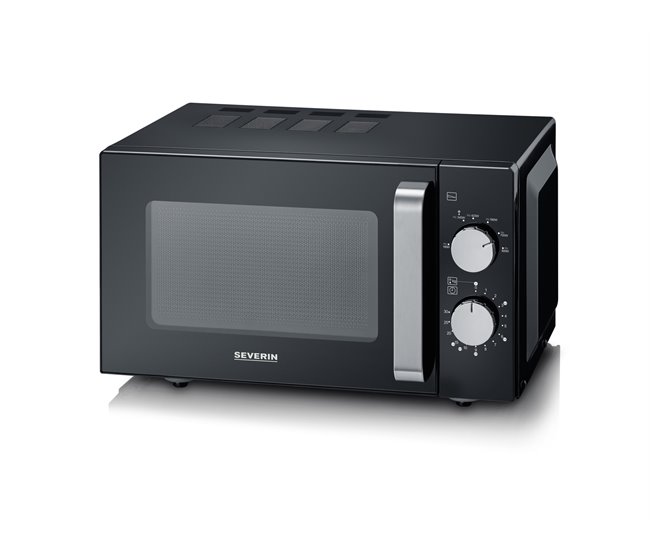 Microondas con temporizador de 20 L. SEVERIN, MW 7761, 800 W Negro