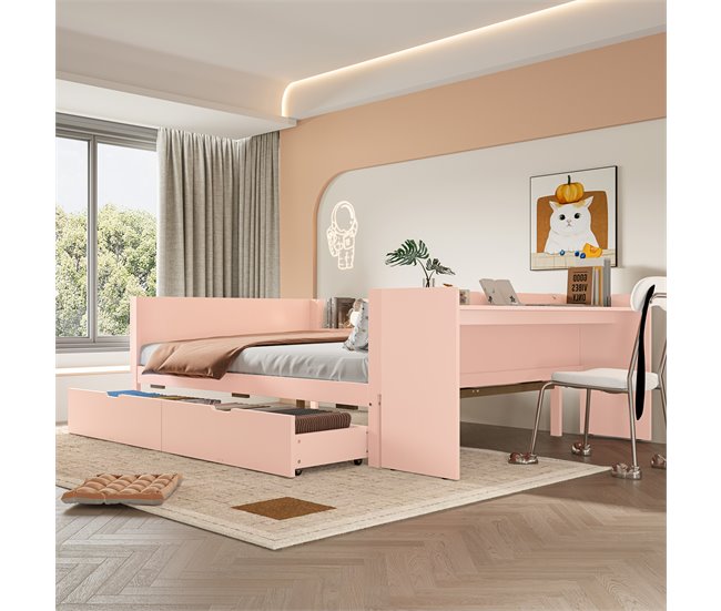 Camas nido 164x242 Rosa