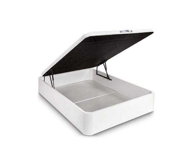 PACK CANAPÉ DE MADERA  + COLCHÓN VISCOELÁSTICO 90x190 Blanco