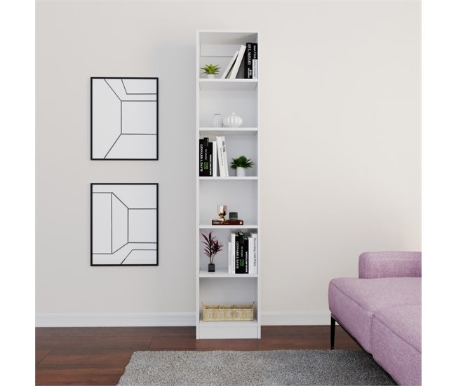 Estantería EMA 41x198cm Blanco