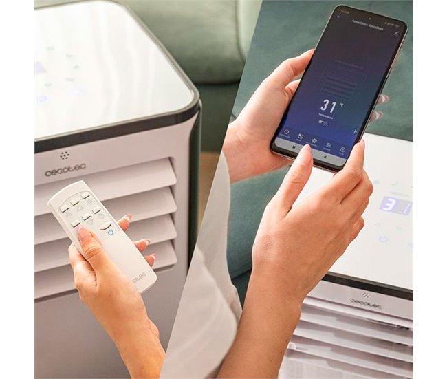 Aire acondicionado portátil ForceClima 9500 Soundless Heating Connnected Cecotec Blanco/ Gris