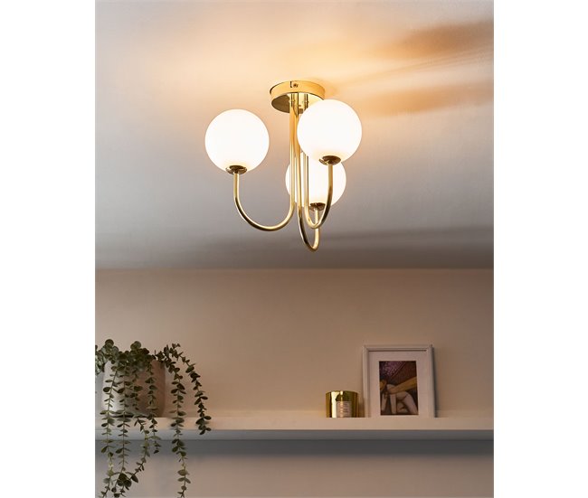 Beliani Lámpara de techo SHIRE Dorado