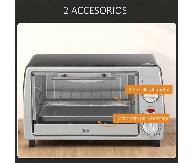 Horno Eléctrico Sobremesa Gris