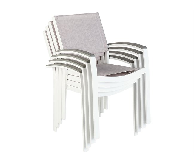 Beliani Conjunto de comedor PERETA Gris Claro