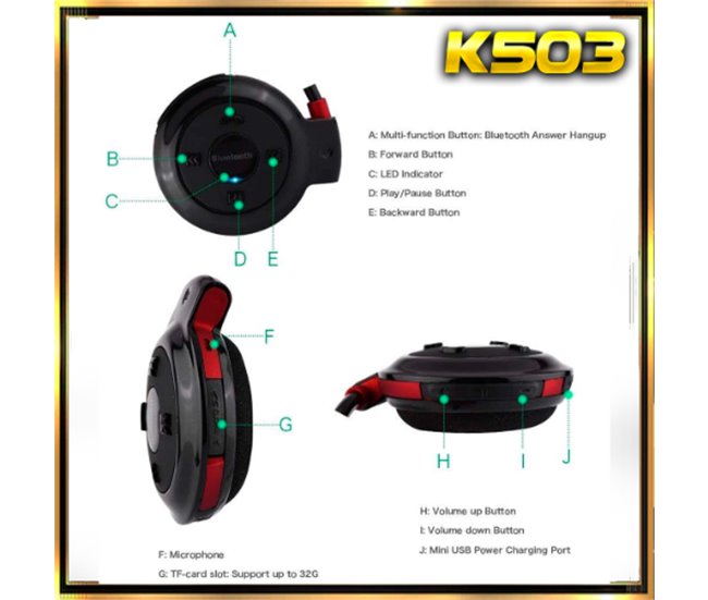 AU503 Auriculares Deportivos Inalambricos Negro