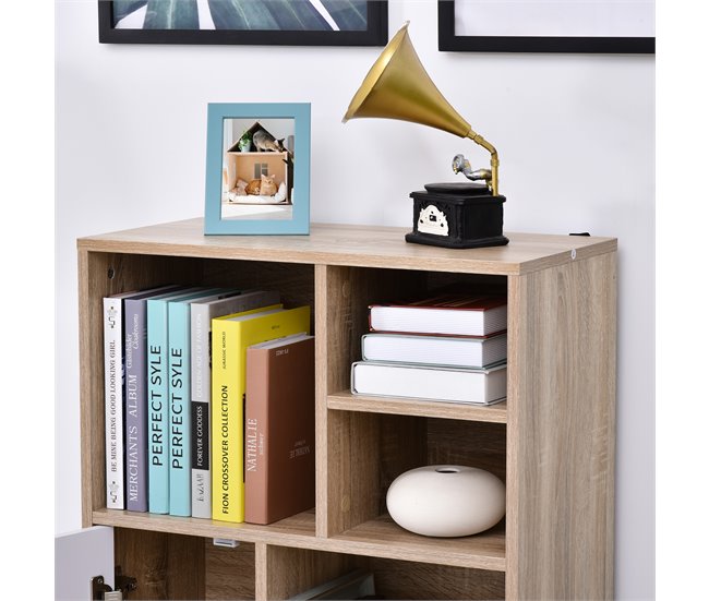 Aparador Alto Melamina de Madera HOMCOM 60 Blanco