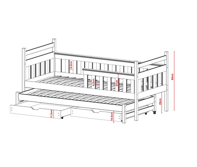 CAMA INFANTIL DOMI 88x198 Beige