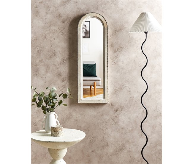 Beliani Espejo SARRY Blanco/ Beige