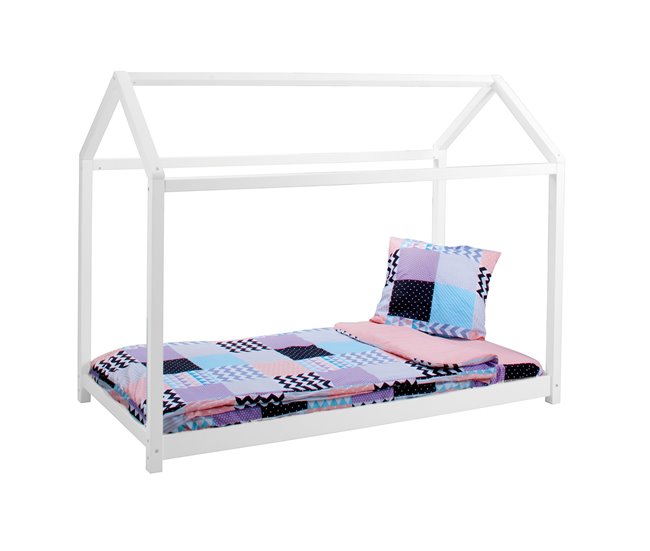 Estructura de cama casita EASY 90X190 Blanco
