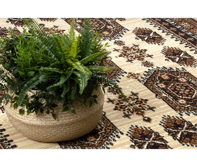Alfombra BCF Morad ZEGARY relojes clásico 60x110 Marron