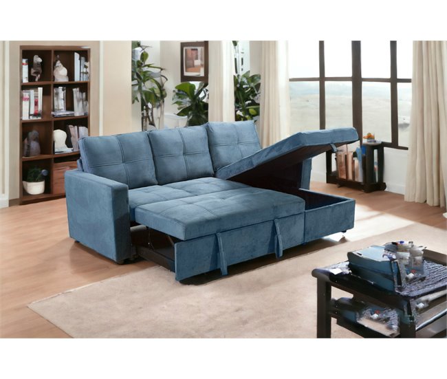 Sofa Cama Chaise Longue Pau Gris Claro