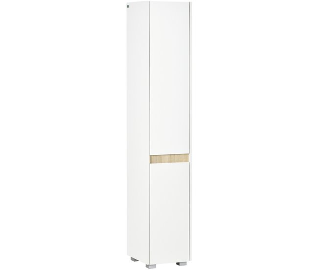 Armario de Baño Melamina de Madera, ABS kleankin, hogar - baño 30 Blanco