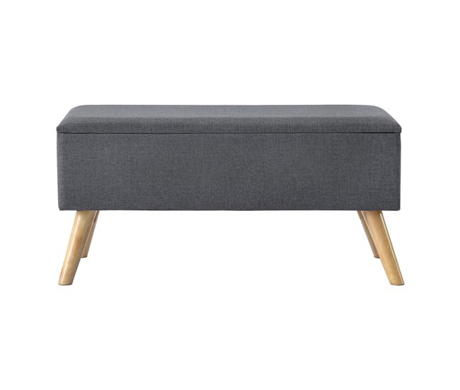 Banco Salford tapizado con almacenaje Salford 79x39 Gris Oscuro
