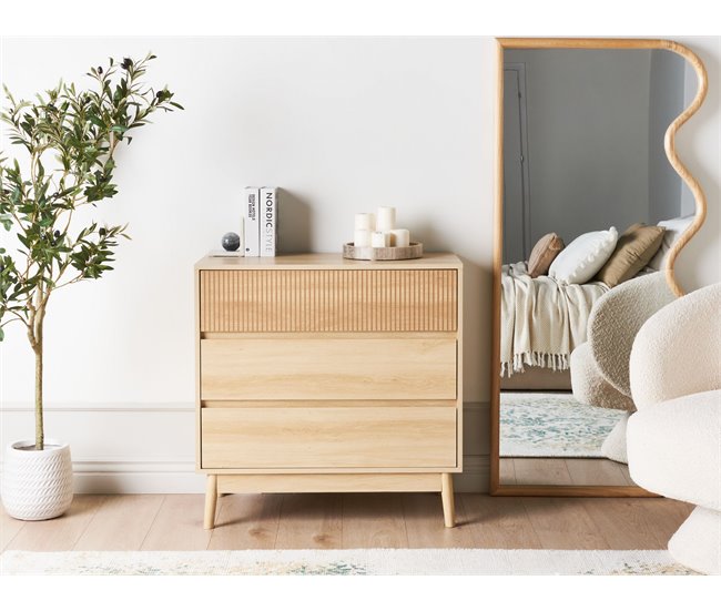 Beliani Cómoda WALES Madera Clara