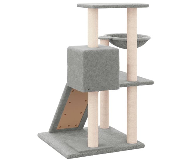 Árbol Para Gatos Gris Claro