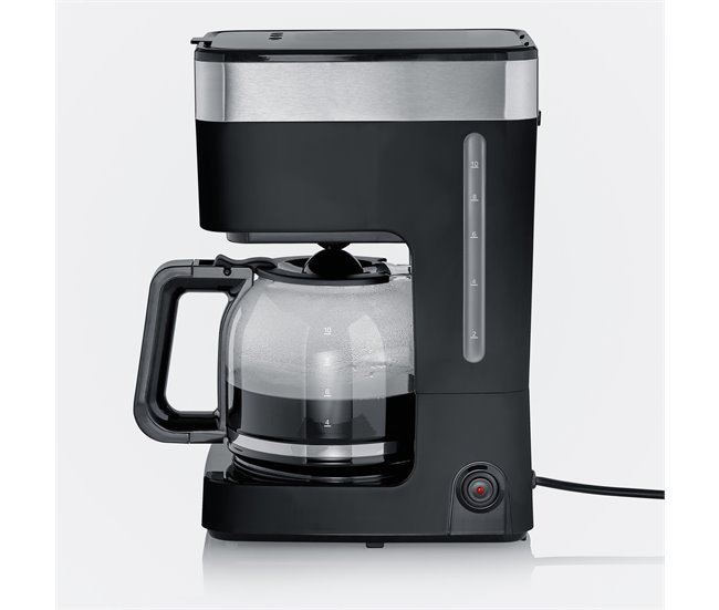 Cafetera de filtro con jarra de cristal 10 tazas Severin KA 9263 - 900 W Gris
