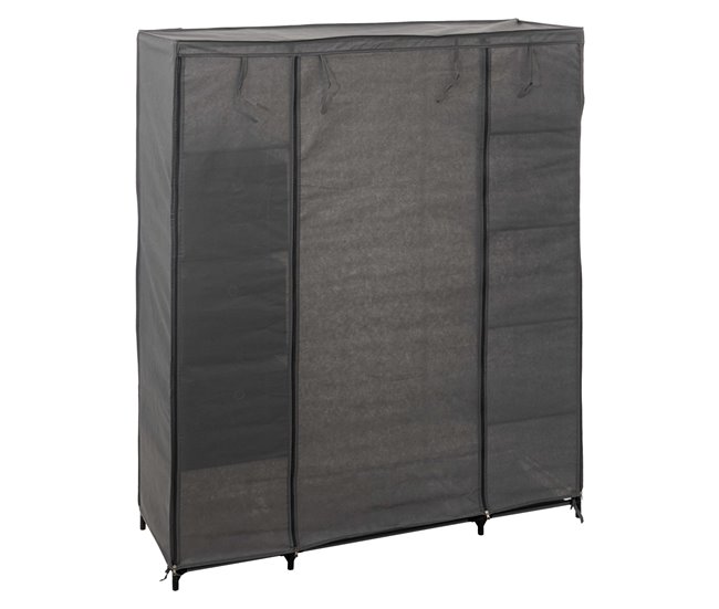 Armario Auxiliar Tela con 3 Cajas Gris
