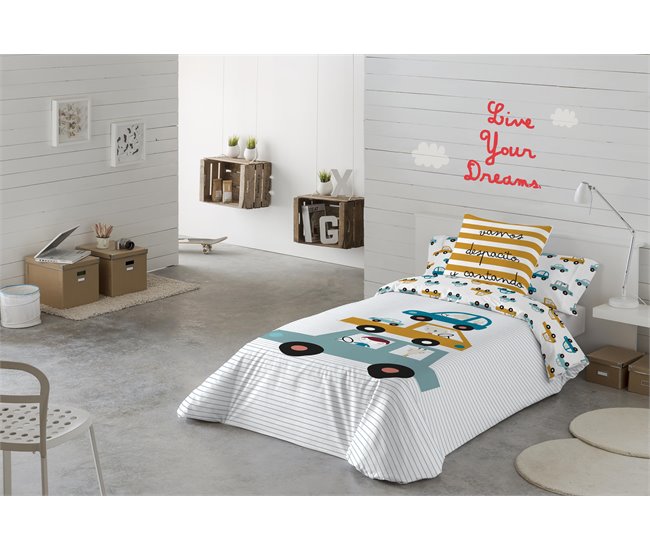 FUNDA NÓRDICA REVERSIBLE COCHES A 