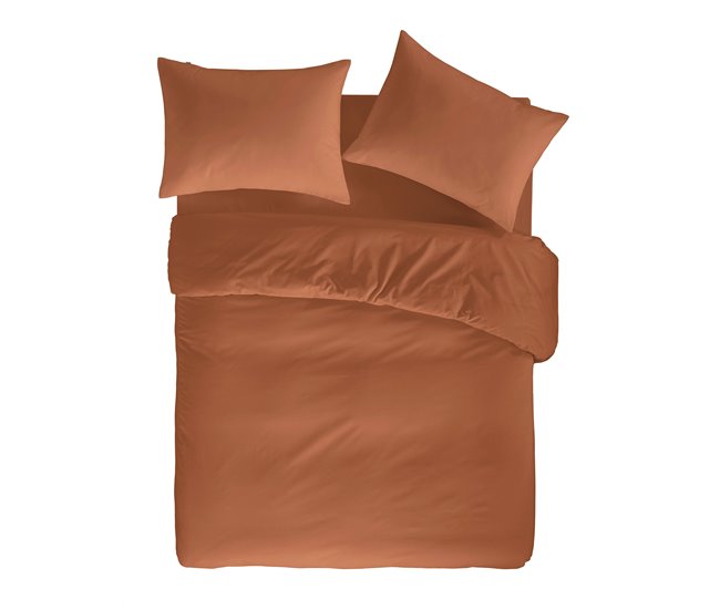 Funda nórdica de algodón CASUAL Naranja