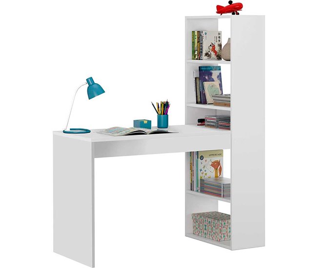 Escritorio Villena  estantería 122x49 Blanco