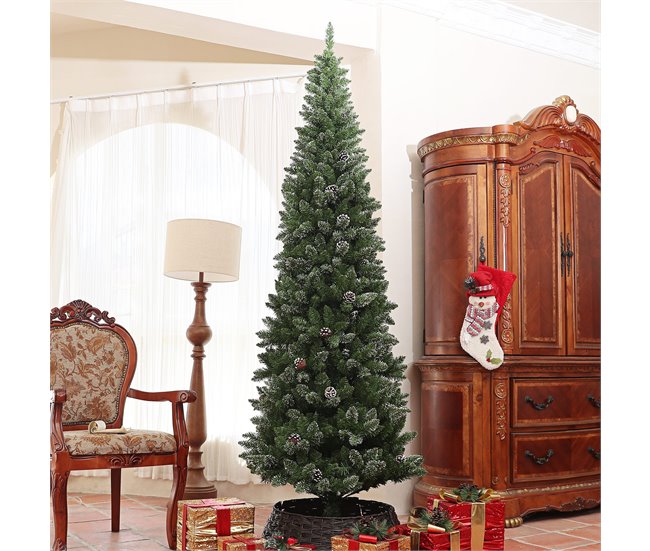 Árbol de Navidad Plástico HOMCOM, hogar - decoración Verde