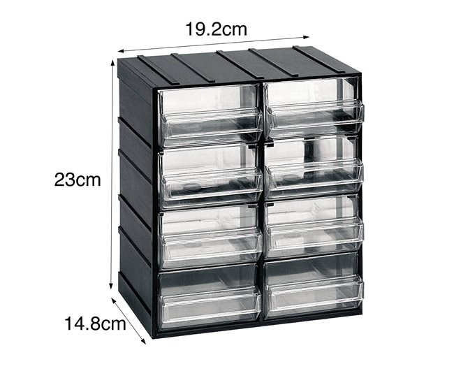 Armario multiusos 2 puertas en PVC Antracita