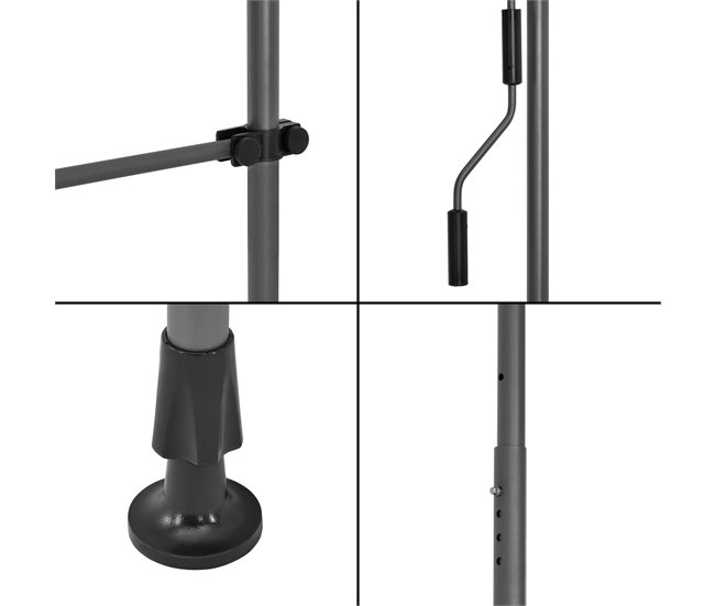 Toldo articulado con armazón Stem enrollable acero/poliéster 400x120 Arena