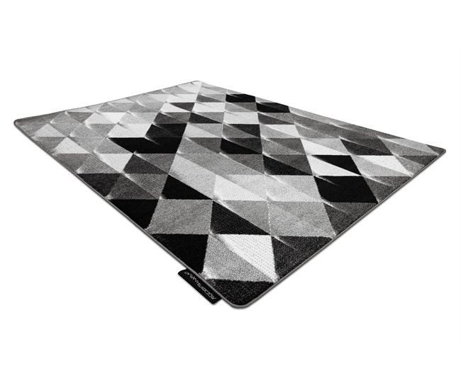 Alfombra INTERO PLATIN 3D Triángulos 180x270 Gris
