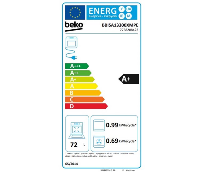 Horno multifunción pirolítico BEKO BBISA13300XMPE Negro