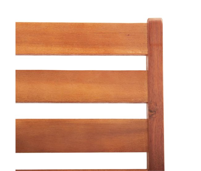 3 Sillas de comedor para jardín de madera con cojines Antracita