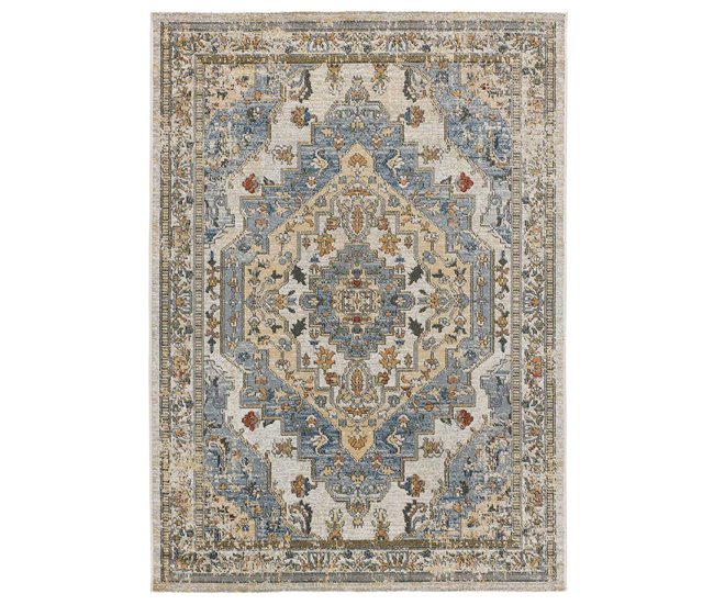 Alfombra de exterior/interior estilo vintage LUNA - ATTICGO 160x230 Azul