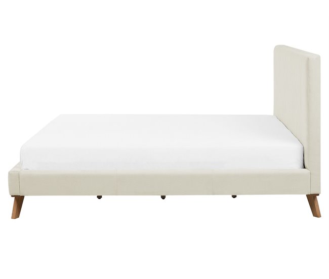 Beliani Cama con somier Chenilla TALENCE 177x218 Beige