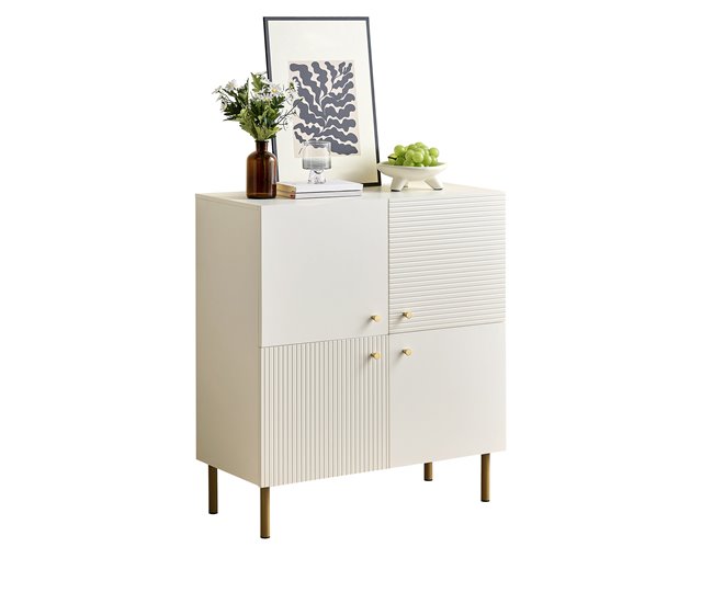 Aparador con 4 puertas Blanco