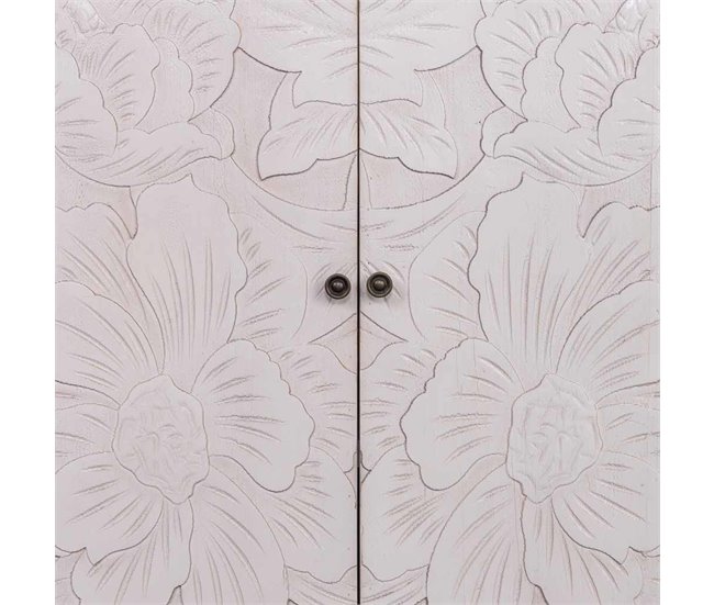 Armario de madera de 4 cajones y 2 puertas Blanco