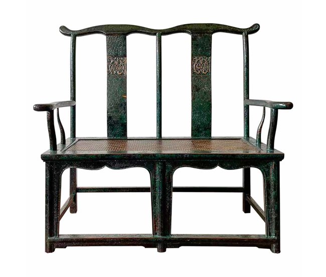 Banco de madera Verde