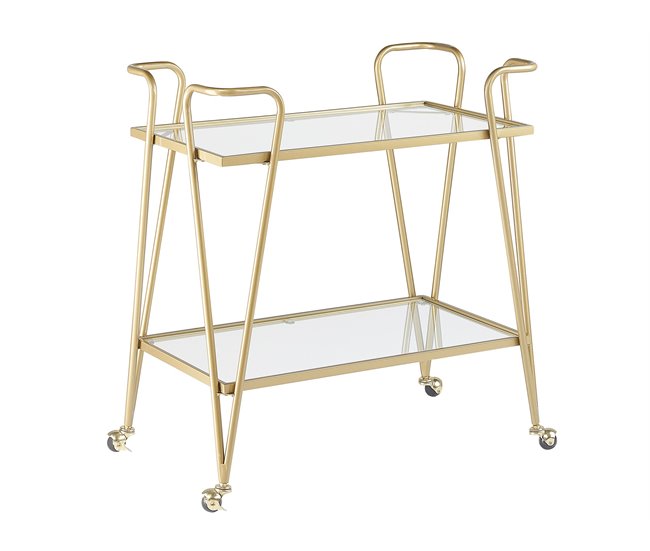 Beliani Carrito de cocina NOTI Dorado