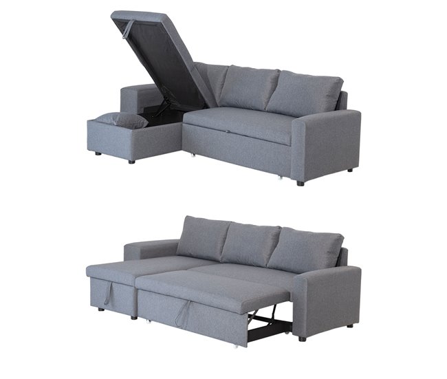 Sofá convertible TONY 3 plazas Gris