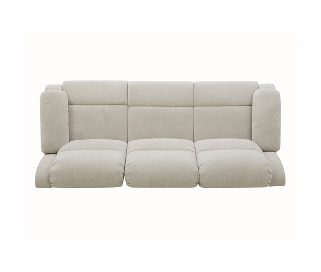 Sofá 3 plazas 2 asientos relax eléctrico RYAN Gris Claro