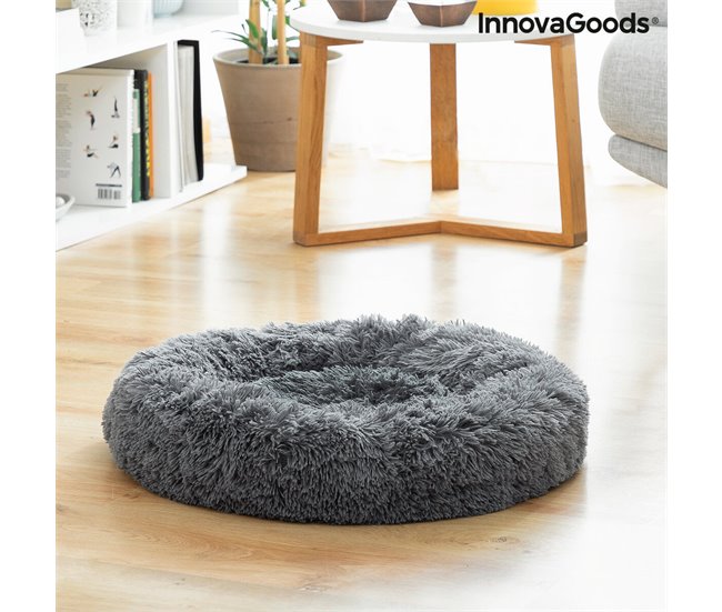 Cama Antiestrés para Mascotas Gris