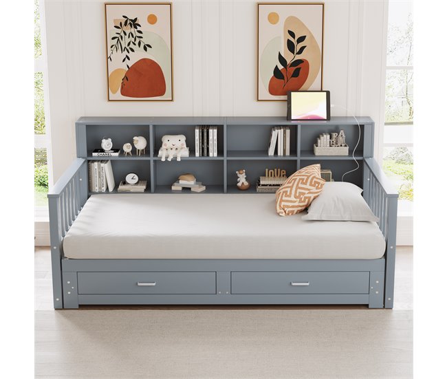 Camas nido 117x196 Gris