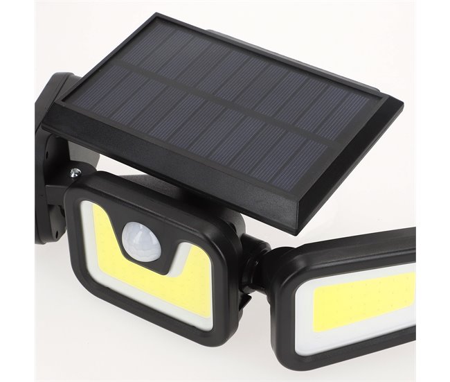 Aktive Aplique solar LED con sensor de movimiento 350 lúmenes Negro