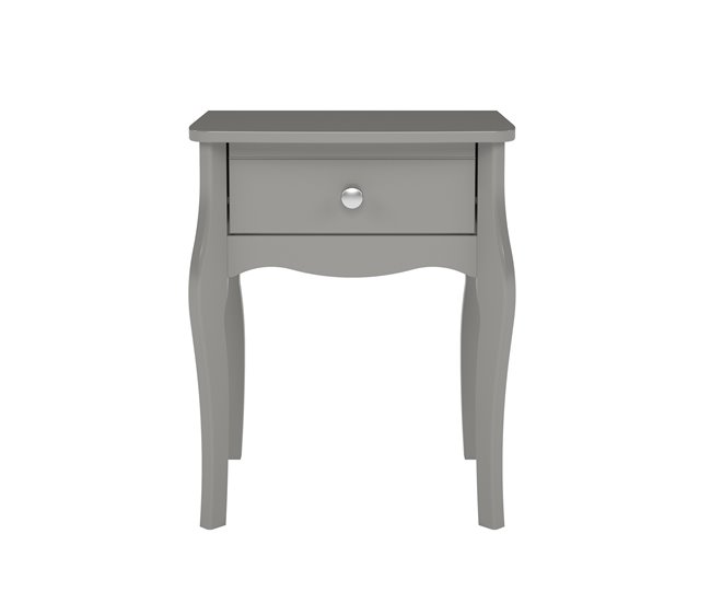 Mesita de noche BAROQUE 1 cajón 35x55cm Gris