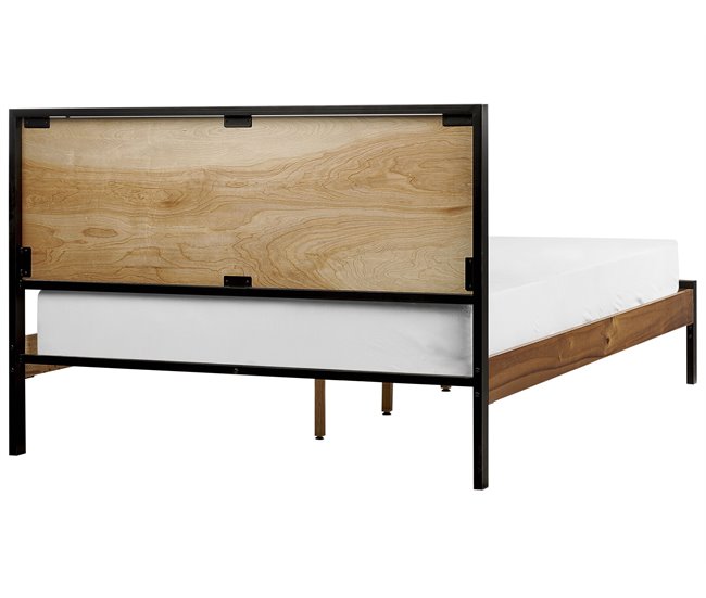 Beliani Cama con somier MDF ERVILLERS Marron