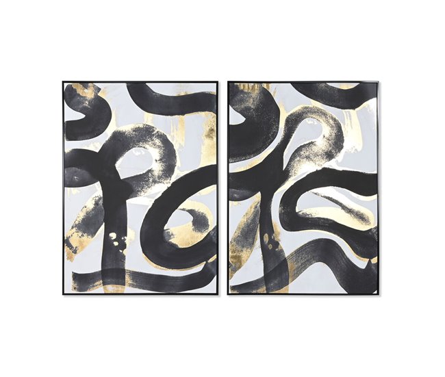 Conforama Cuadro Home ESPRIT Abstracto Moderno 103 x 4 5 x 143 cm (2 Unidades)